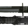 Ka-Bar KB1245 Tanto Black Knife with Black Hard Sheath Serrated Edge
