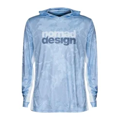 Nomad Design Hooded Tech Shirt Camo Blue