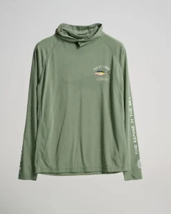 Salty Crew Ahi Mount Hooded Sunshirt Sage Green