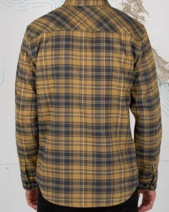 Salty Crew Boatyard Flannel Tee Brown