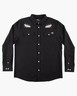 Salty Crew Cortes LS Woven Black