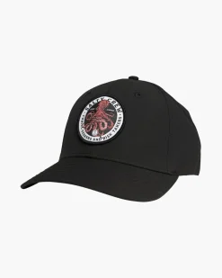 Salty Crew Deep Reach Elastic 6 Panel Hat Black