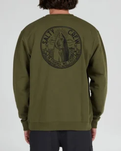 Salty Crew In Fishing We Trust Crew Fleece Army