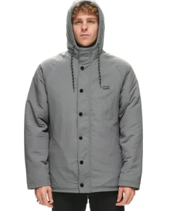 Salty Crew Long Shore Parka Jacket Dark Slate