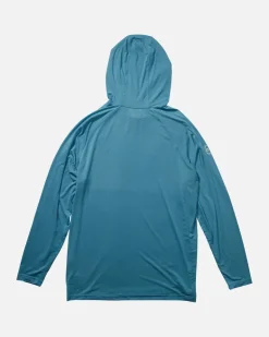 Salty Crew Mariner Hood Tech Tee Azul Blue