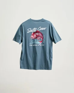Salty Crew Snapper Premium SS Tee Slate