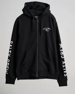 Salty Crew Surf Club Zip Hoodie Black