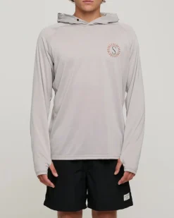 Salty Crew Tentacles Hood Sunshirt Stone Grey