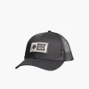 Salty Crew Topstitch Retro Trucker Black