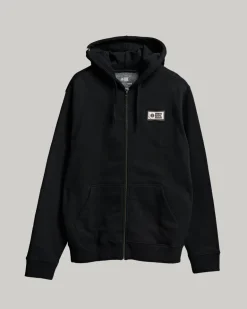 Salty Crew Topstitch Zip Fleece Black